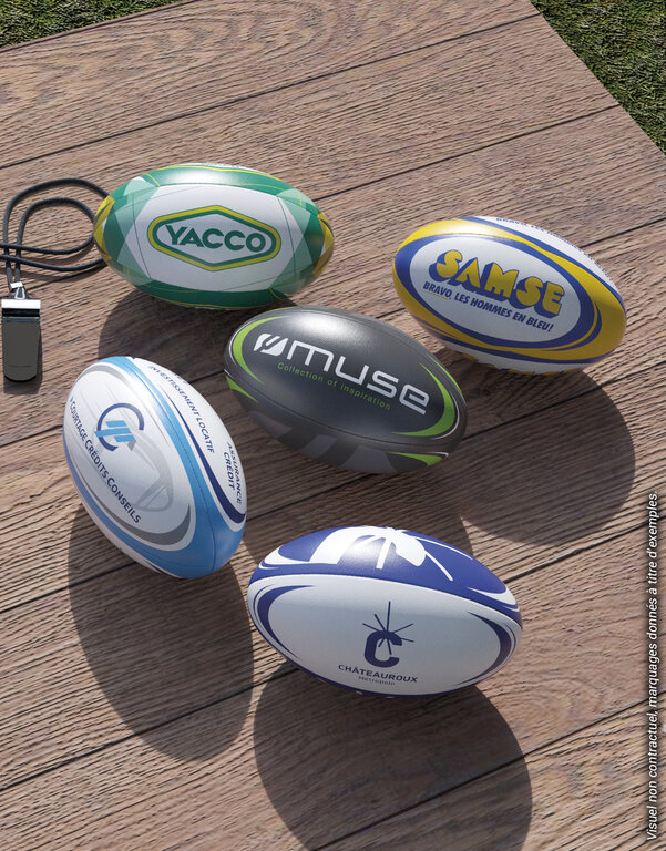Mini ballon de rugby personnalisable en PVC lisse - Dupont | pandacola - 2