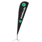 Oriflamme personnalisable goutte 5m en polyester avec mât en fibre de carbone | pandacolach - thumb - 1