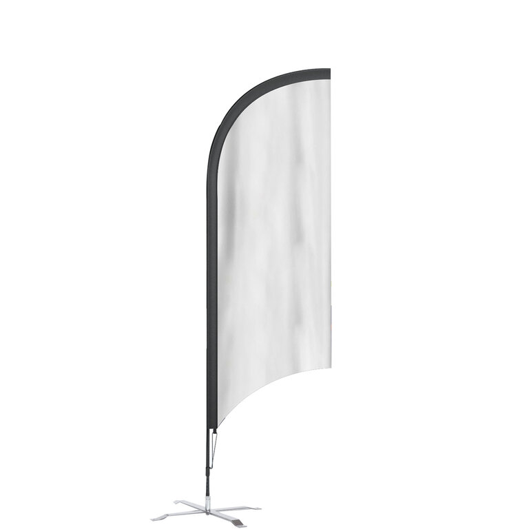 Oriflamme personnalisable aile 2,4m en polyester avec mât en fibre de carbone | pandacola