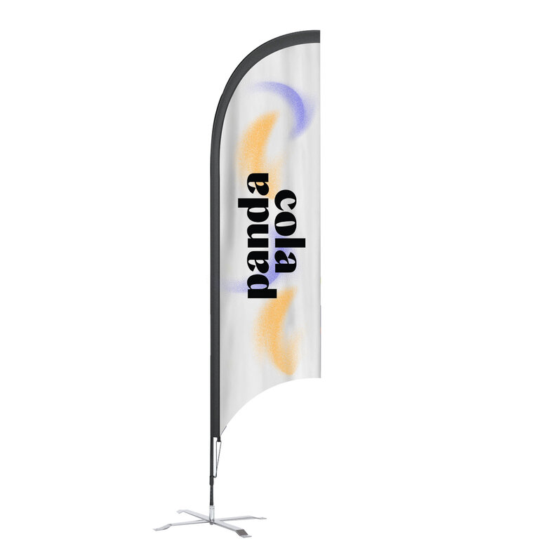 Oriflamme personnalisable aile 3,5m en polyester avec mât en fibre de carbone | pandacolach