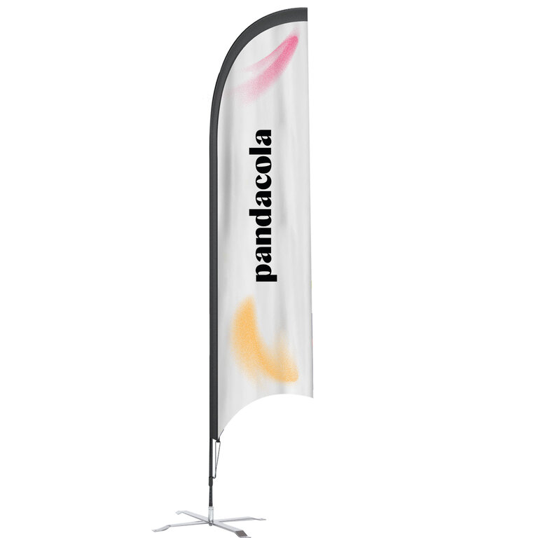 Oriflamme personnalisable aile 5m en polyester avec mât en fibre de carbone | pandacolach