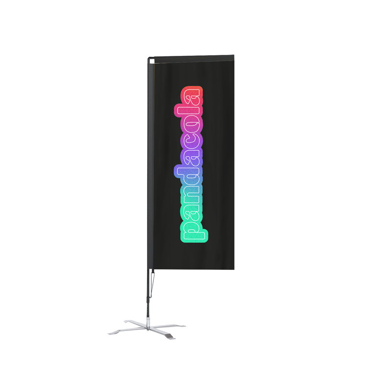Oriflamme personnalisable verticale 2,1m en polyester avec mât en fibre de carbone | pandacolach