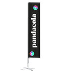 Oriflamme personnalisable verticale 4m en polyester avec mât en fibre de carbone | pandacolach - thumb - 1