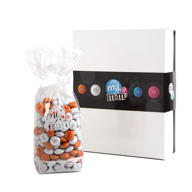 Coffret Ecrin Chic 300 gr de M&M's® personnalisables | pandacola