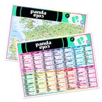 Calendrier bancaire horizontal personnalisable 2024/2025 verso atlas Europe | 4 Saisons | pandacolach - thumb - 2