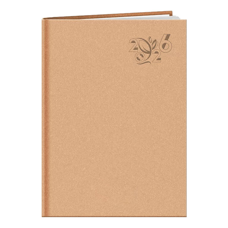 Agenda promotionnel 2025/2026 couverture rigide en khepera - Eco | pandacola