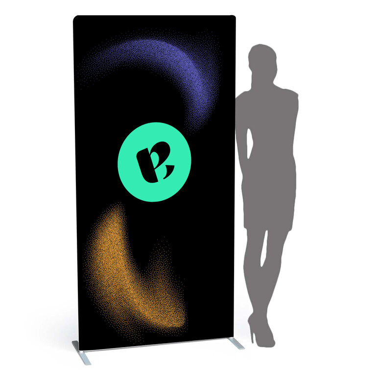 Stand publicitaire en aluminium économique 100 x 200 cm - Imprimé en France | pandacolach