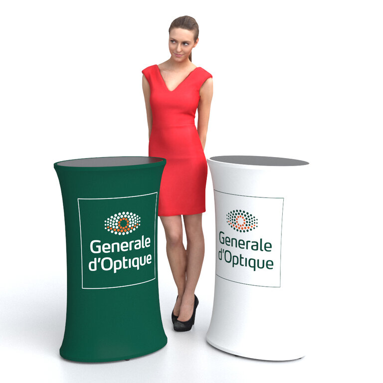 Comptoir d'accueil aluminium personnalisable - 60x100cm | pandacolach