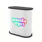 Comptoir d'accueil ovale personnalisable - 90x94x45cm - Imprimé en France | pandacolach - thumb - 3