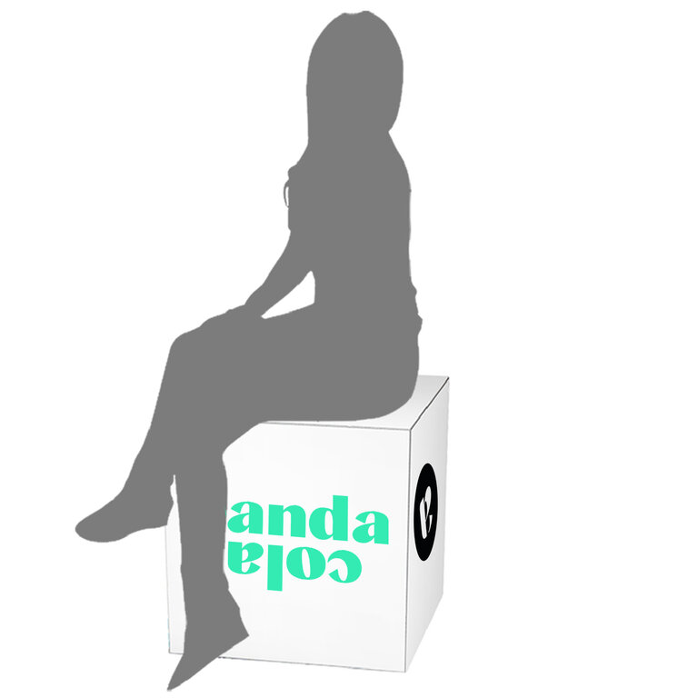 Pouf en mousse personnalisable pour stand - 40x40x40cm - Imprimé en France | pandacolach