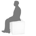 Pouf en mousse personnalisable pour stand - 48x48x48cm - Imprimé en France | pandacola - thumb - 1