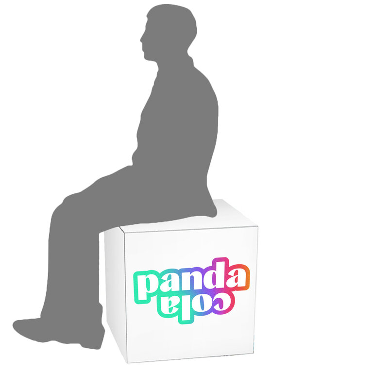 Pouf en mousse personnalisable pour stand - 48x48x48cm - Imprimé en France | pandacolach