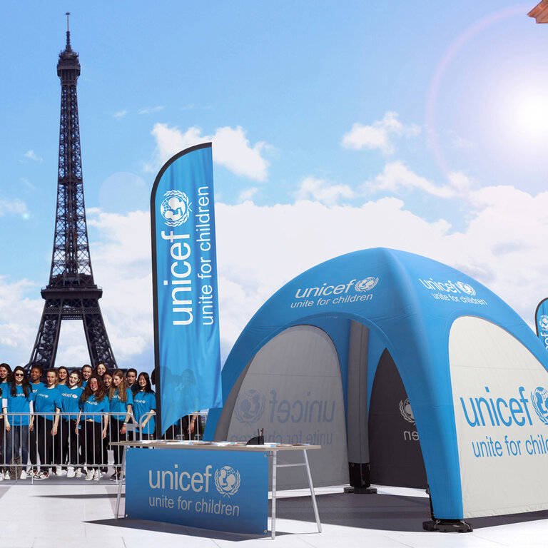 Tente  gonflable personnalisable - 3x3m | pandacola - 2