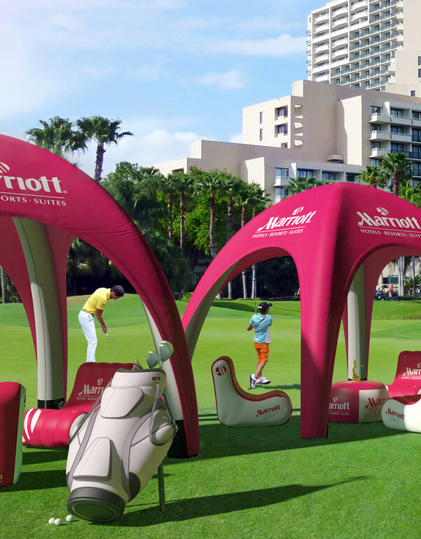 Tente  gonflable personnalisable - 4x4m | pandacola - 2