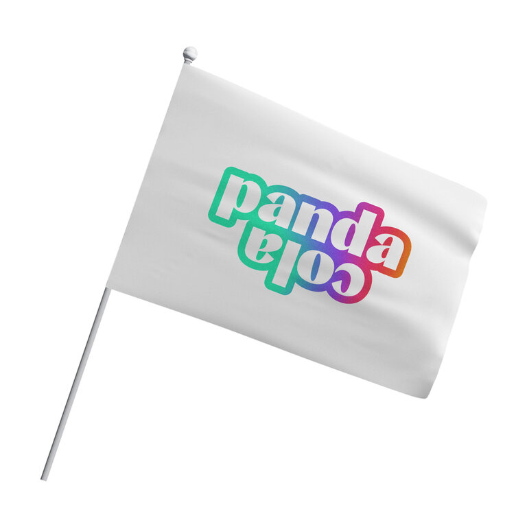 Drapeau personnalisé à agiter - hampe en PVC | pandacolach