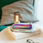 Lampe de chevet personnalisable rétro avec chargeur à induction 15W - Telsi | pandacola - thumb - 1