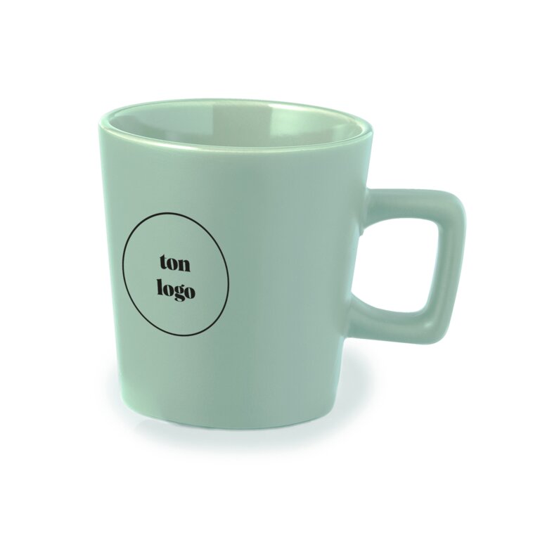 Mug personnalisé en céramique avec poignée carrée 300 ml - Potin | pandacola