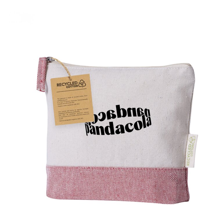 Trousse de toilette personnalisée en coton recyclé - Sofi | pandacolach