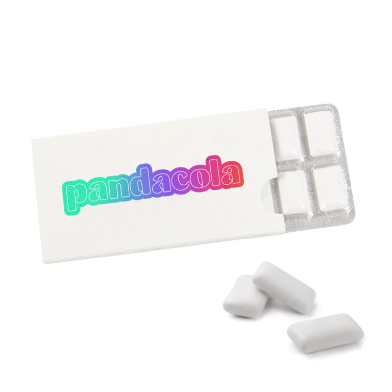 Chewing-gum sous blister en étui carton personnalisable  - Pauni | pandacola