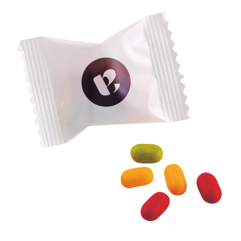 Sachet de bonbons personnalisable avec 5 gr pastilles fruitées  - Fritiz | pandacola