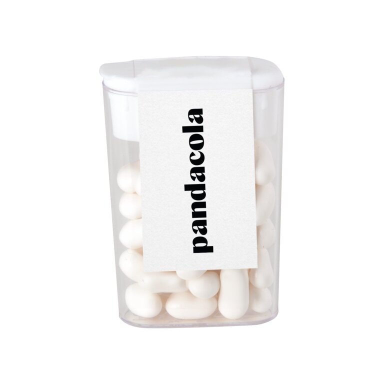 Bonbon en distributeur avec autocollant personnalisable  - Taktik | pandacolach