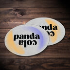 Sous verre publicitaire réutilisable en PVC Ø8 cm | pandacolach - thumb - 1