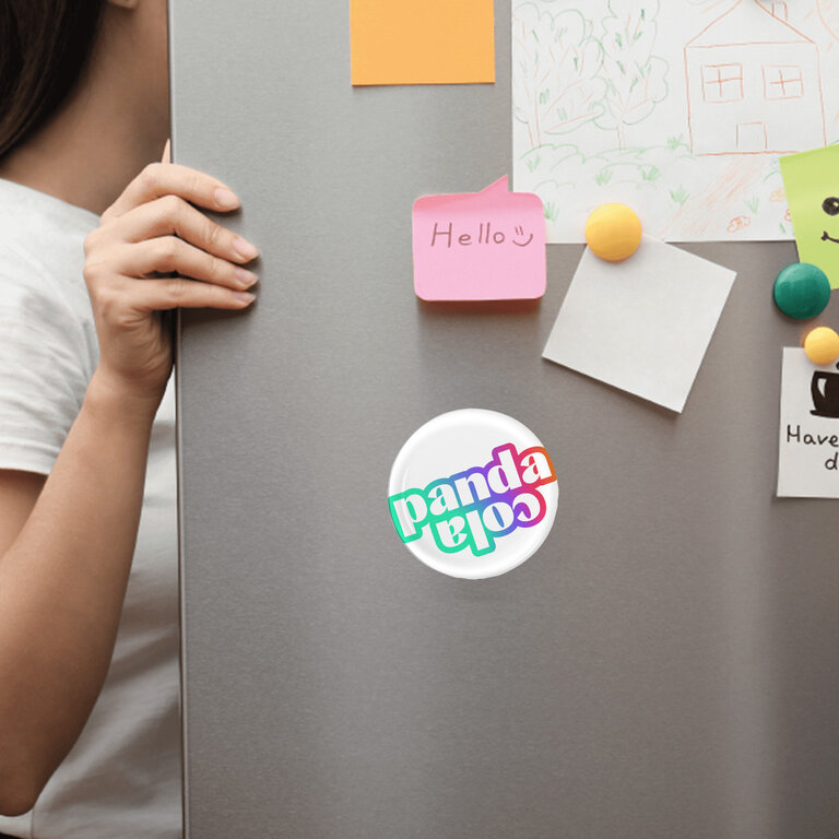 Magnet rond publicitaire Made in France 100% personnalisable de différentes tailles - Audrey | pandacolach