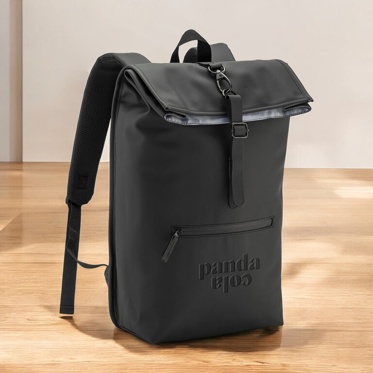 Sac à dos personnalisable pour ordinateur 15" en PU recyclé avec rabat - Gunos | pandacolach