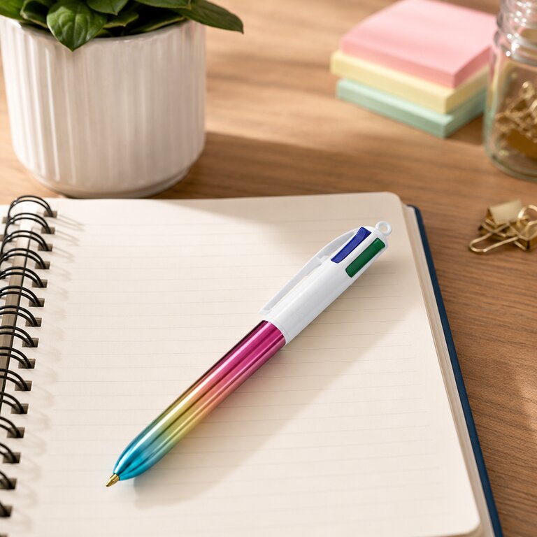 Stylo bille 4 couleurs publicitaire BIC® - 4 Couleurs Gradient | pandacola - 2