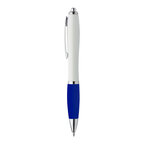 Stylo bille publicitaire corps blanc et grip couleur ABS recyclé - Nash White Recyclé | pandacolach - thumb