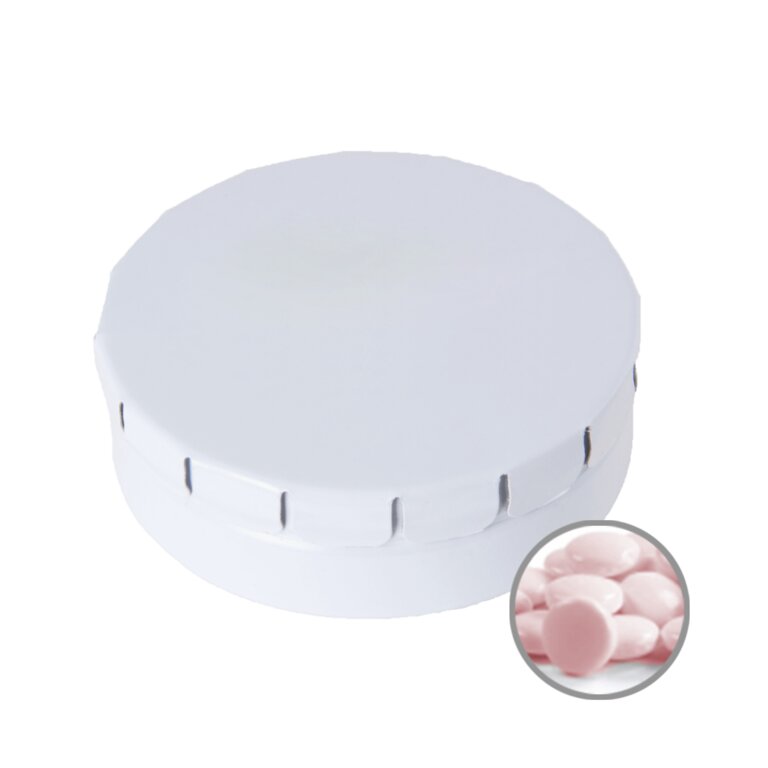 Boite clic clac 45 mm de diamètre avec bonbon personnalisables made in France | pandacola