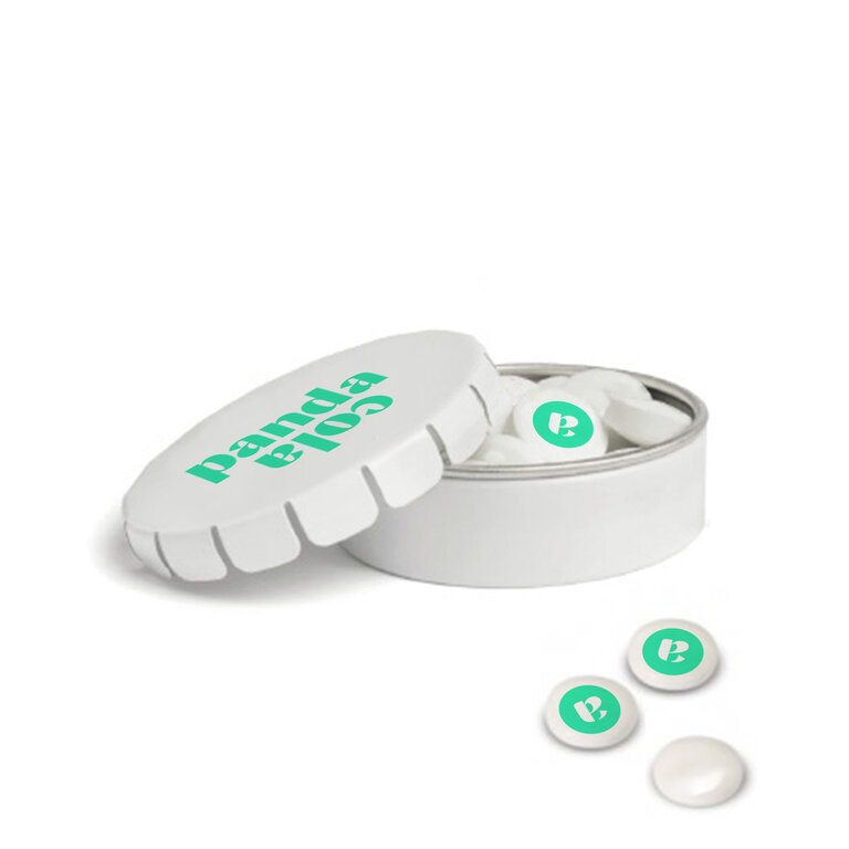 Boite clic clac 45 mm de diamètre avec bonbon personnalisables made in France | pandacolach