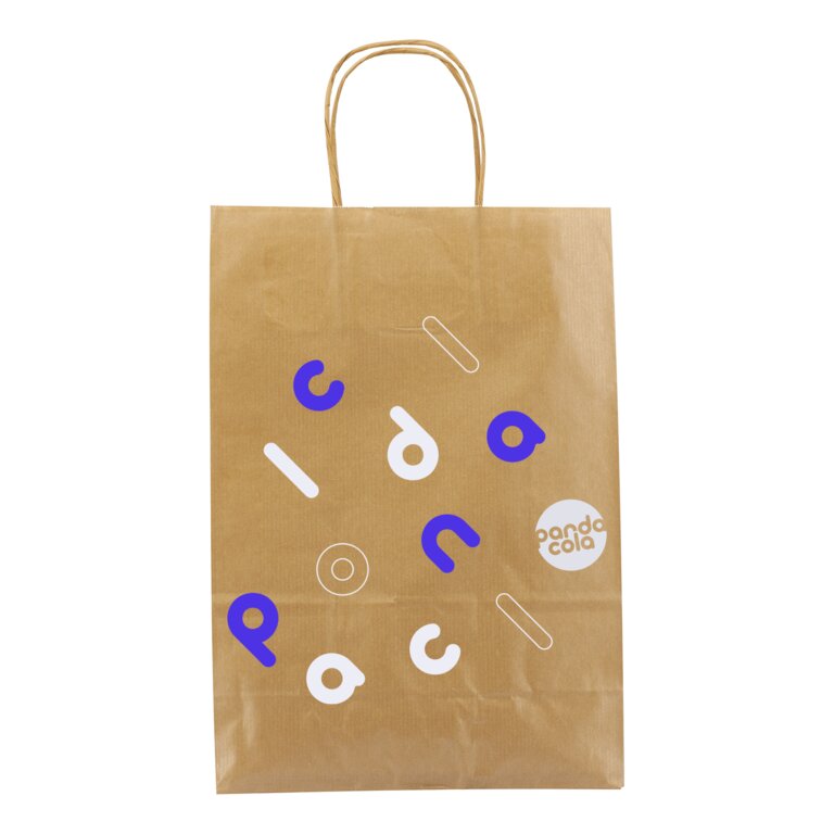 Sac papier blanc personnalisé 22x31x10 cm 90 gr/m²- Curico | pandacolach