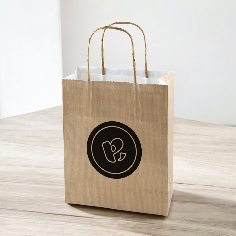 Sac papier kraft personnalisé couleur 22x31x10 cm 90 gr/m² - Penaflor | pandacolach