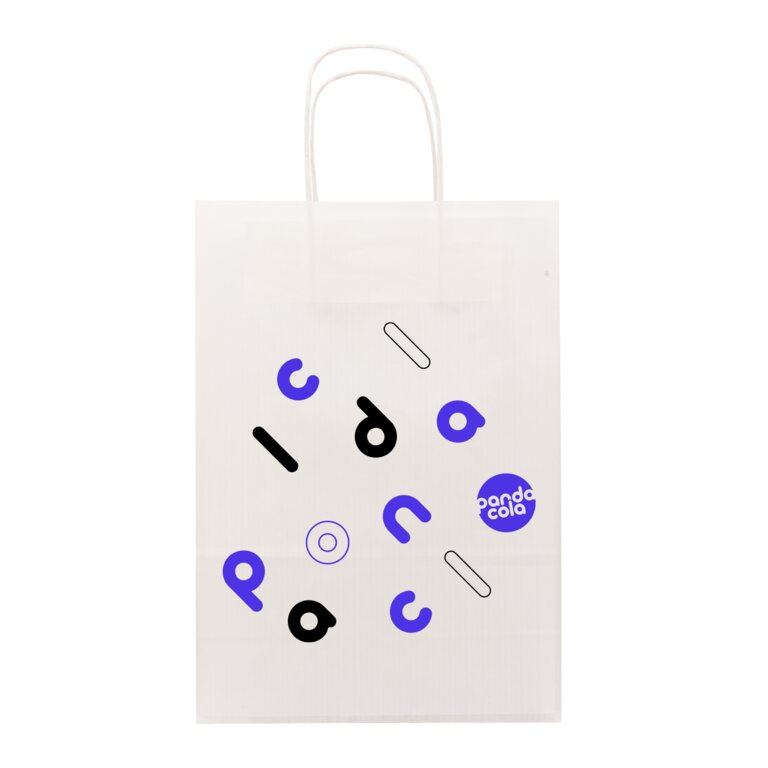 Sac papier kraft personnalisé 22x31x10 cm 90 gr/m² - Colina | pandacolach
