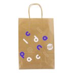 Sac papier kraft personnalisé 22x31x10 cm 90 gr/m² - Colina | pandacola - thumb