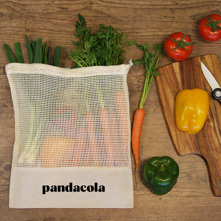 Sac de fruits et de légumes personnalisable en coton Oeko-Tex  - Friz | pandacolach