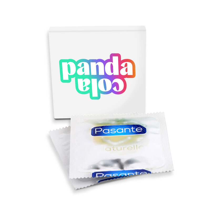 Pochette personnalisable 2 préservatifs Pasante® | pandacolach