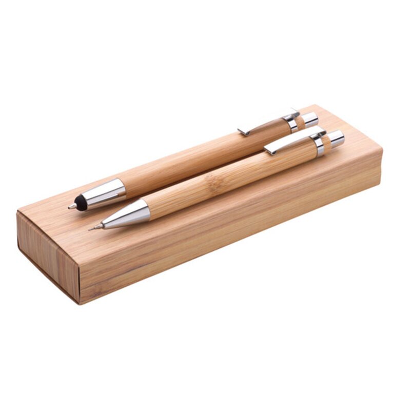 Parure de stylo/stylet et porte-mines en bambou set - Tural set | pandacolach