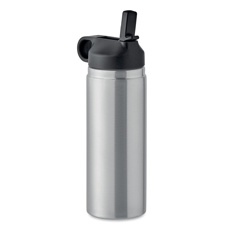 Bouteille isotherme personnalisée en acier recyclé avec paille 500 ml - Siou | pandacola - 1