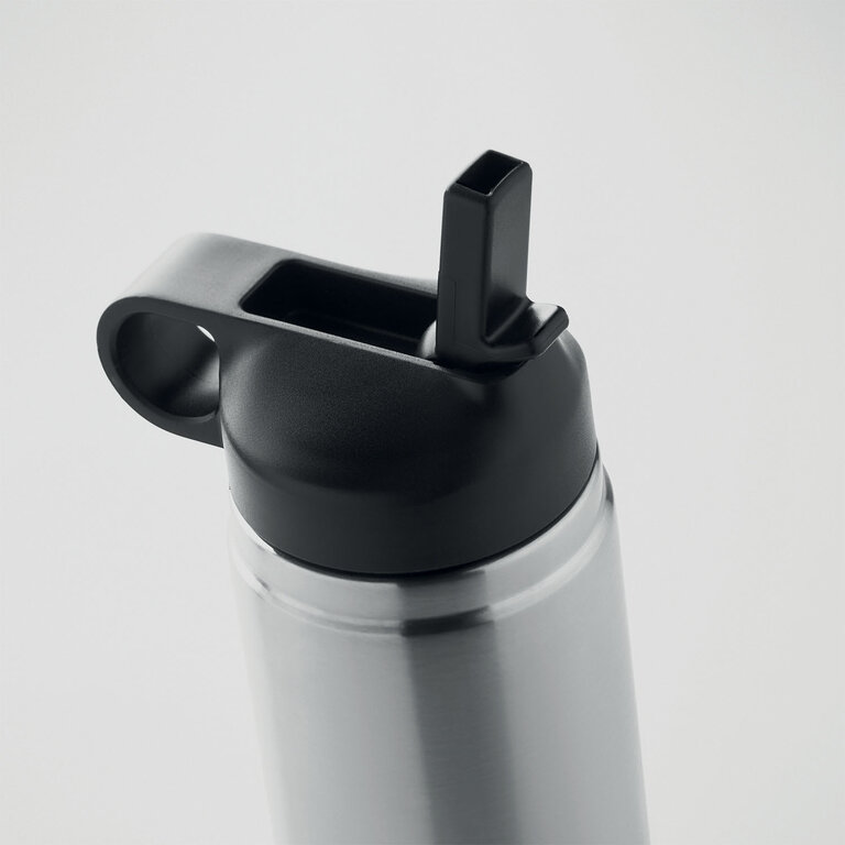 Bouteille isotherme personnalisée en acier recyclé avec paille 500 ml - Siou | pandacola - 4