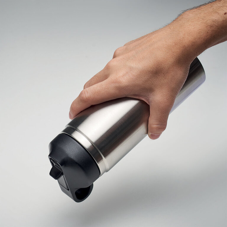 Bouteille isotherme personnalisée en acier recyclé avec paille 500 ml - Siou | pandacola - 5