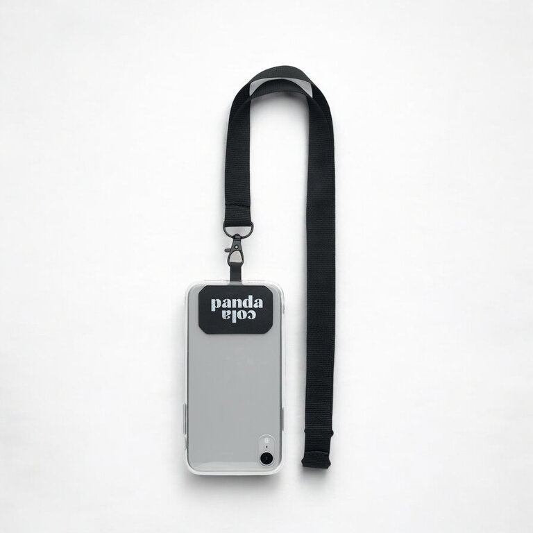 Tour de cou publicitaire en polyester avec porte-téléphone - Faigaf | pandacolach