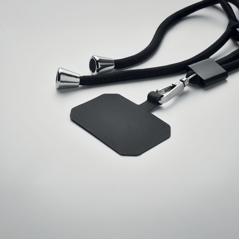 Tour de cou cordon personnalisé en rPET avec porte-téléphone - Hatention | pandacolach - 2