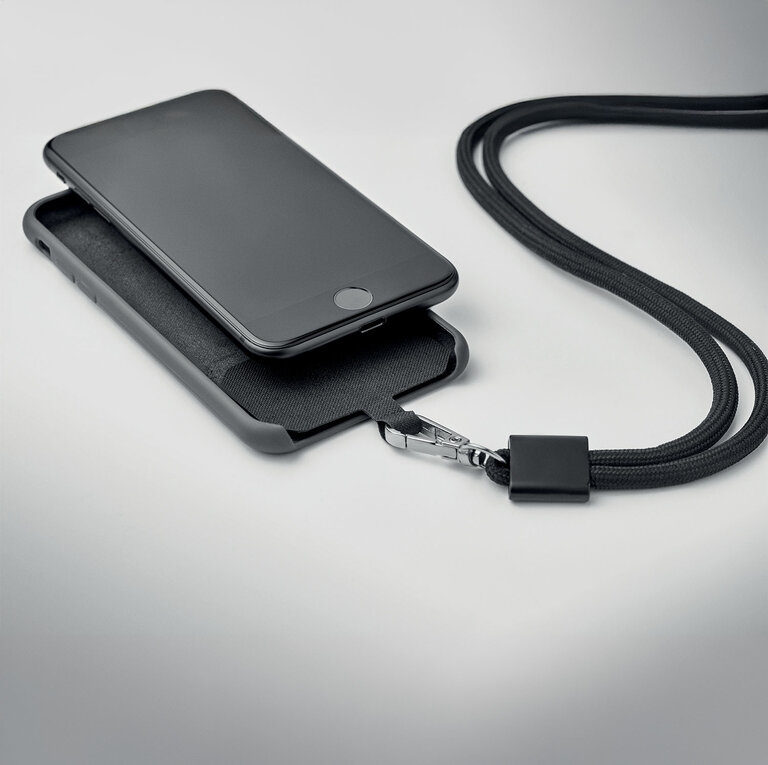 Tour de cou cordon personnalisé en rPET avec porte-téléphone - Hatention | pandacolach - 3