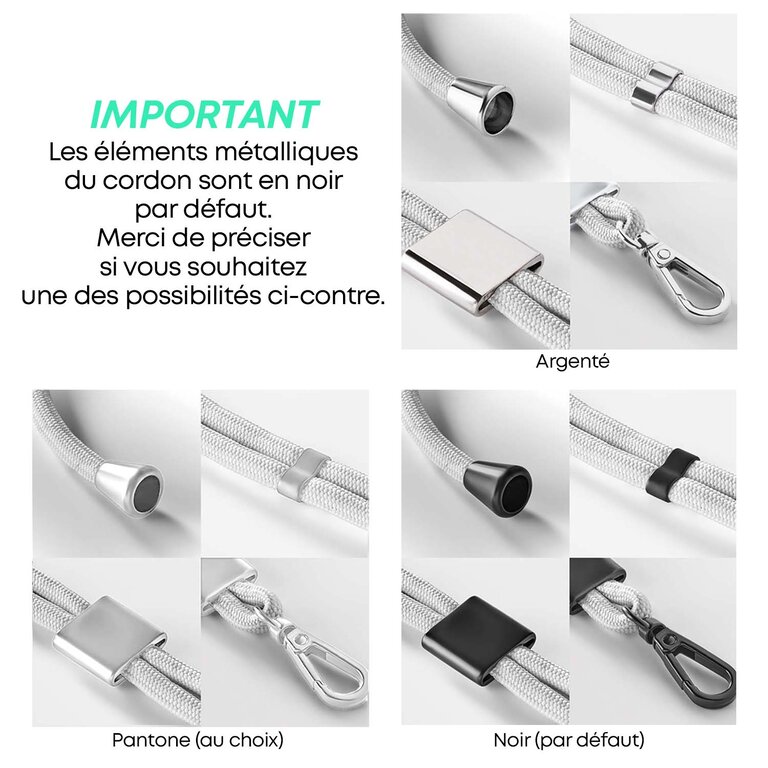 Tour de cou cordon personnalisé cordon MIX & MATCH avec porte-téléphone - Houla | pandacolach - 4