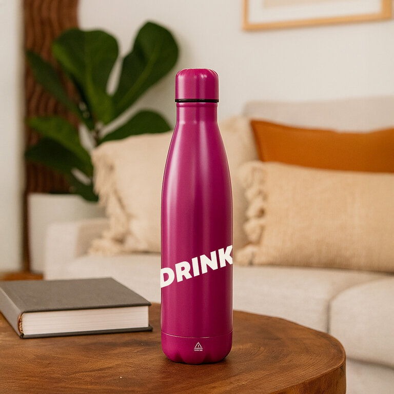 Bouteille publicitaire en acier recyclé 790 ml - Rextan Recyclé | pandacolach