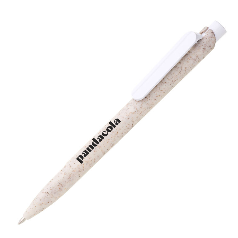 Stylo à bille publicitaire en paille de blé moucheté - Mala | pandacolach