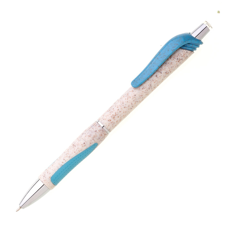 Stylo à bille en paille de blé avec grip - Vendi | pandacolach