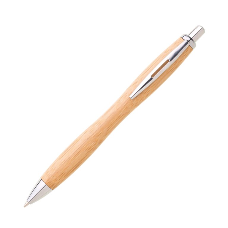 Stylo à bille personnalisable en bambou - Lesna | pandacolach